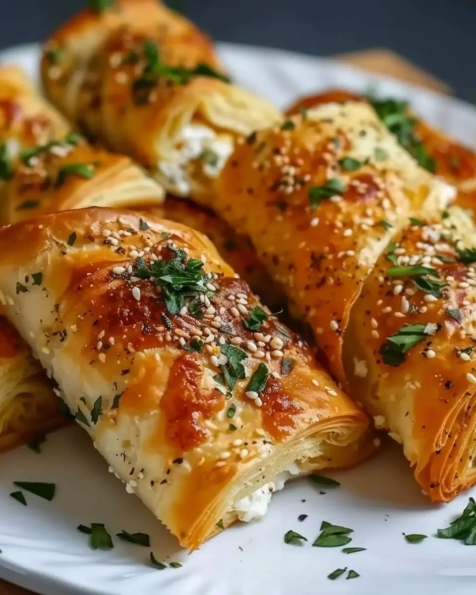 Indulgent Oven Fried Feta Rolls with Turkey Bacon Delights