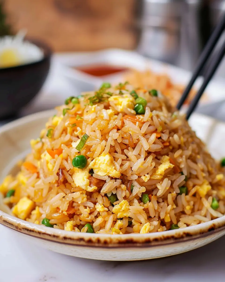 Egg Fried Rice: Easy Recipe with Turkey Bacon &amp; Chicken Ham