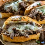 Crockpot French Dip Sandwiches