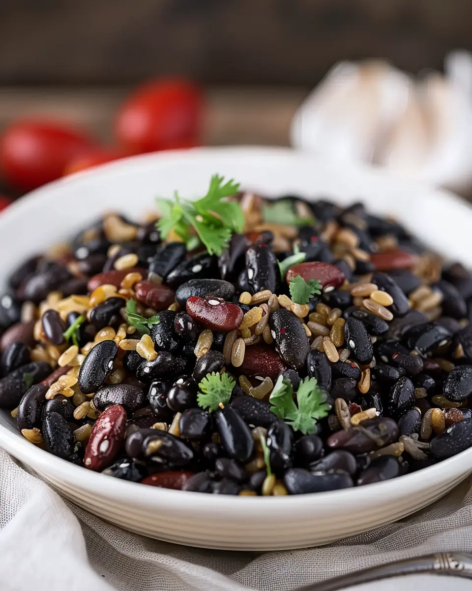 Hearty Black Beans with Turkey Bacon and Chicken Ham Delight