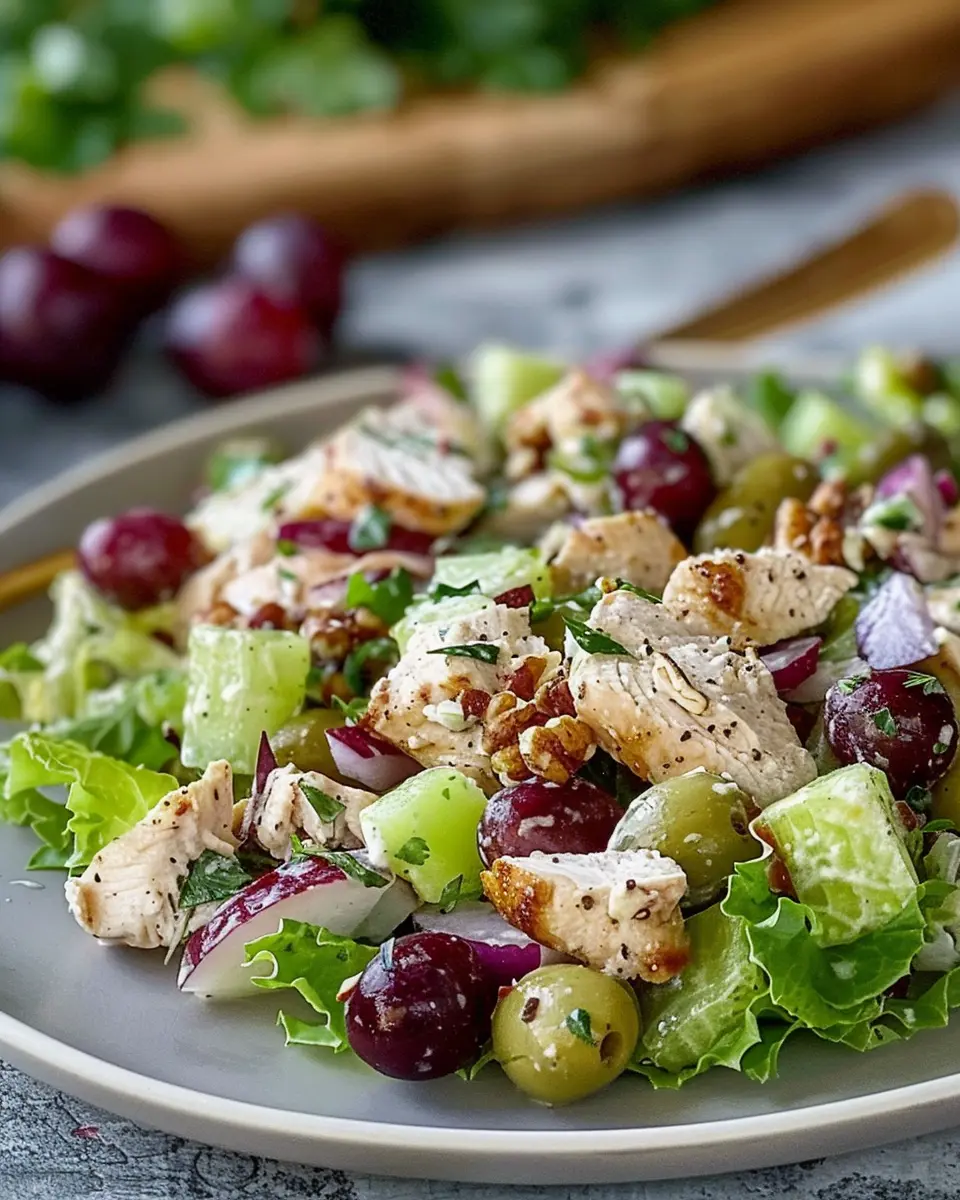 Chicken Waldorf Salad: A Fresh and Easy Twist with Turkey Bacon