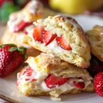Strawberry Lemon Cream Scones
