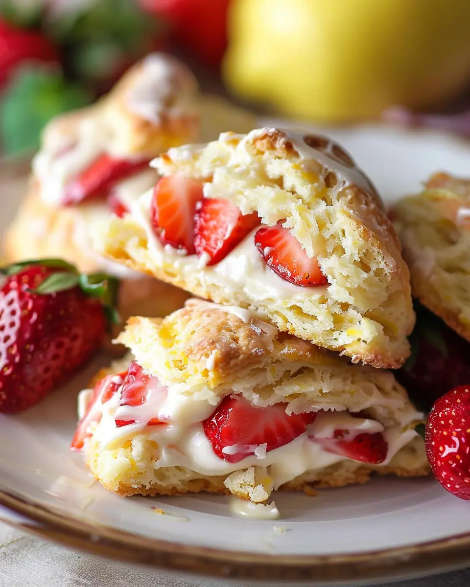 Strawberry Lemon Cream Scones: The Best Fresh Breakfast Treat