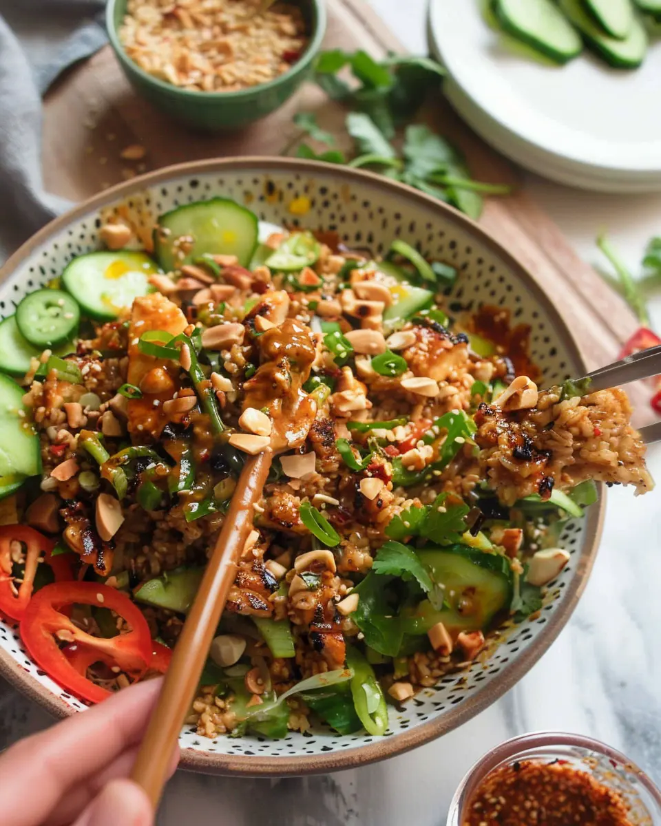 Satay Crispy Rice Salad: A Fresh & Satisfying Twist on Tradition
