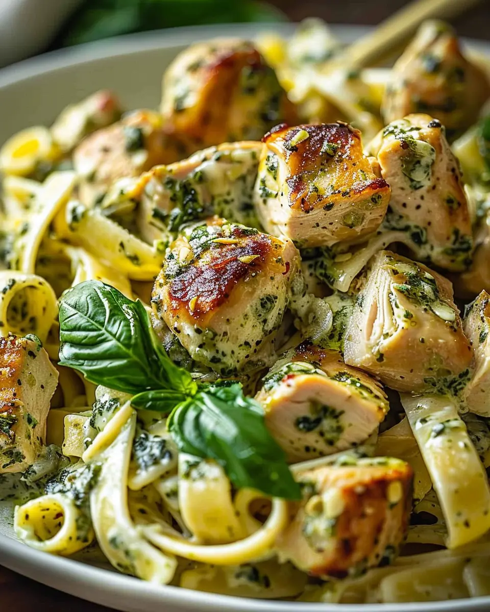 Creamy Pesto Chicken Pasta: A Cozy and Indulgent Delight
